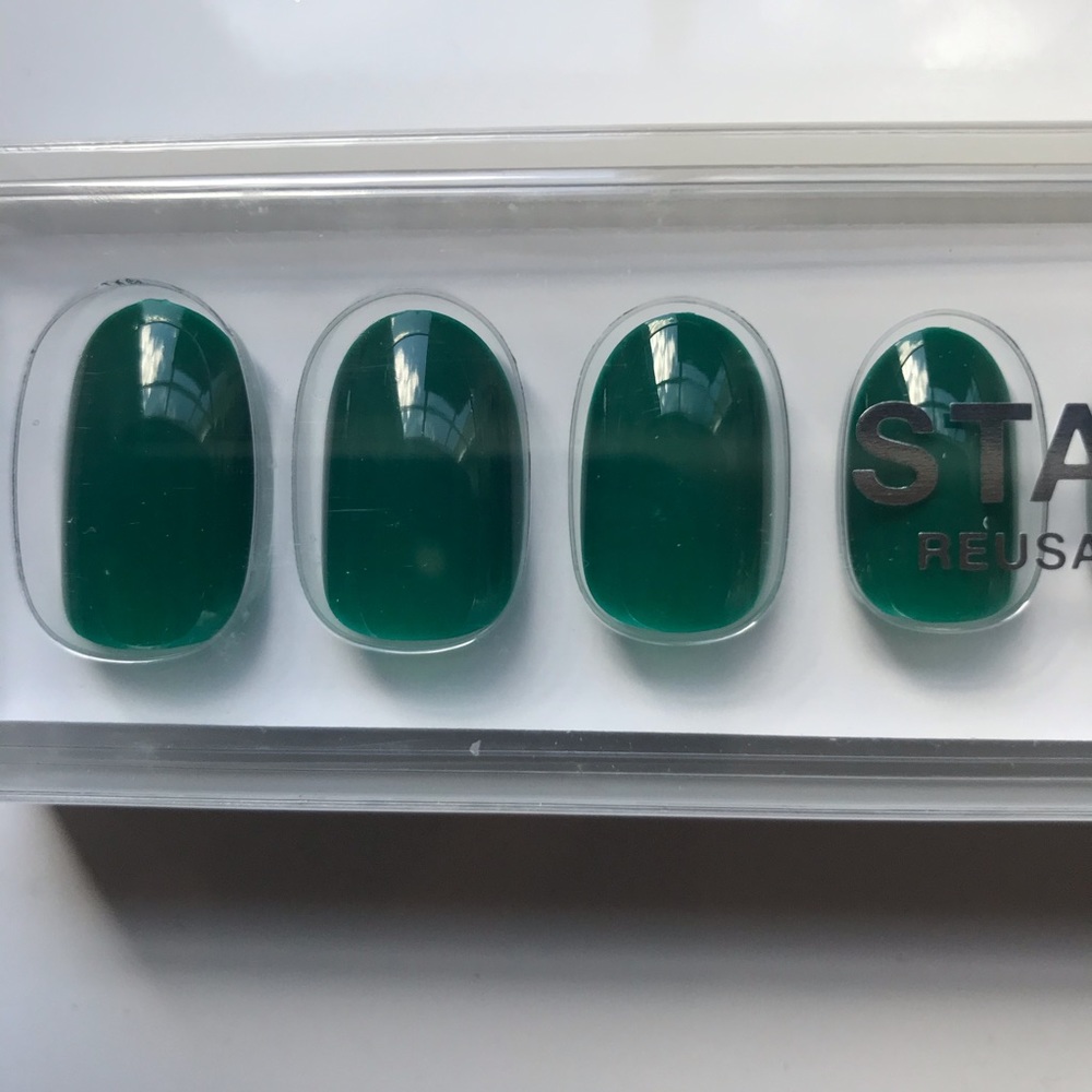 Static Nails FAT STACK$ green reusable manicure!